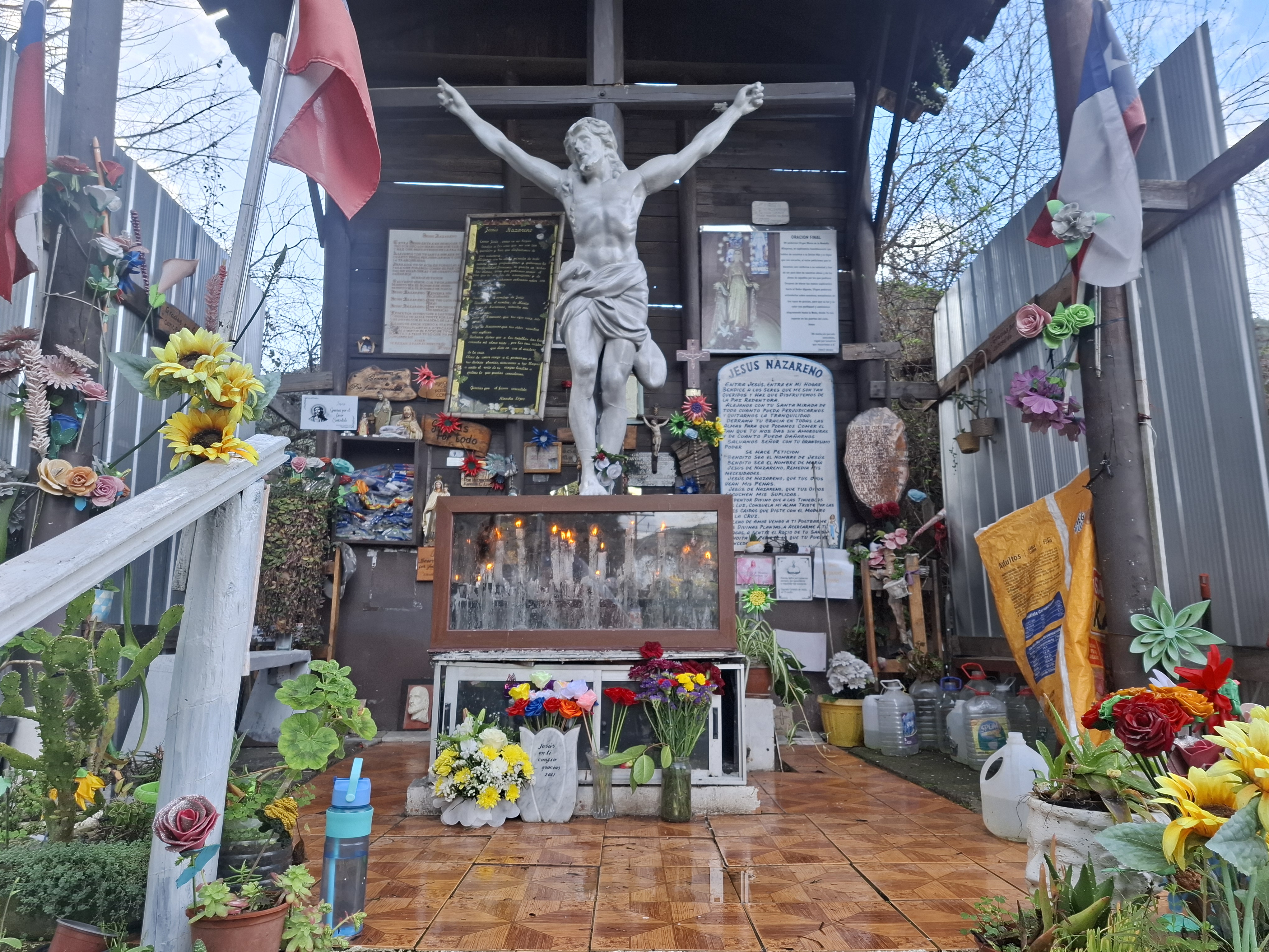 Cristo de Palquibudi actual en el camino